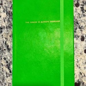 NWOT KATE SPADE GREEN GRASS IS ALWAYS GREENER GIVERNY LINED NOTEBOOK JOURNAL